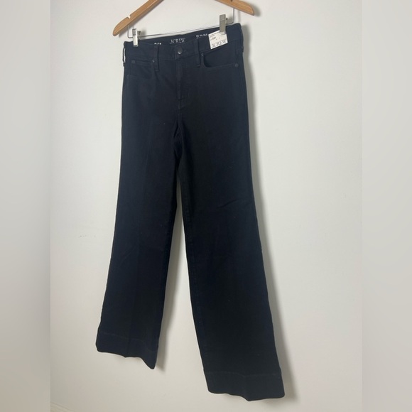 NEW J.Crew Black Mid Rise Denim Trouser In 1996 Semi-Stretch Jeans Size 26T - Picture 8 of 13